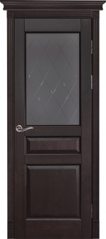 Межкомнатная дверь массив ольхи Валенсия ПВДО Венге (ОКА)
