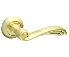 Ручка дверная  OPERA RM  Матовое золото/золото (с запиранием)