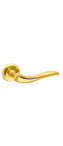 Ручка дверная  Lira ZM Матовое золото/золото (без запирания)